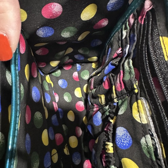 Vintage Shiny Plastic Y2K Style Women's Bag purse strap Turquoise - Picture 14 of 14